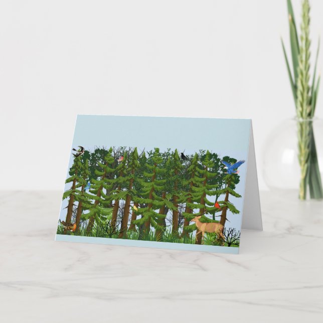 Cartão De Notas Notecards "Floresta densa" Papel de carta personal (Frente)