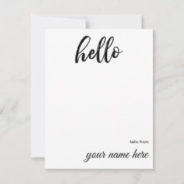 Cartão De Notas Notecards Hello Personalizados