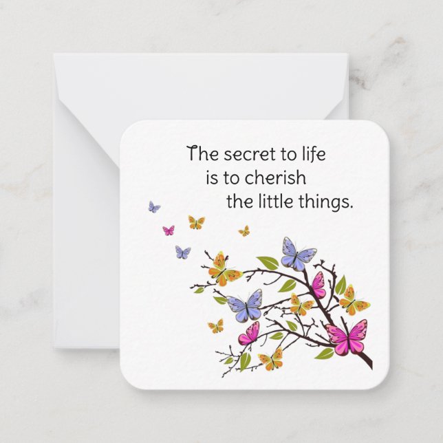 Cartão De Notas Notecas borboletas (Frente)