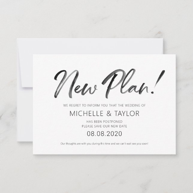 Cartão De Notas Nova alteração de plano de aquarela Planos (Frente)