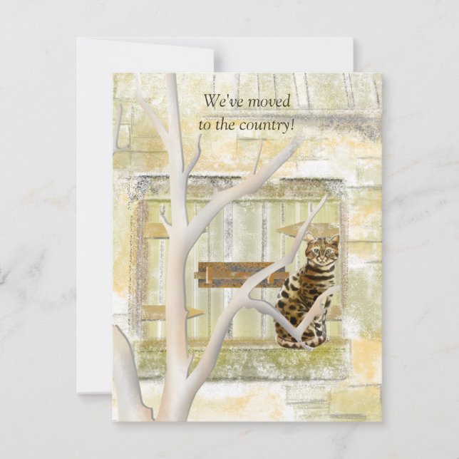 Cartão De Notas Nova casa na placa de nota plana do país (Frente)