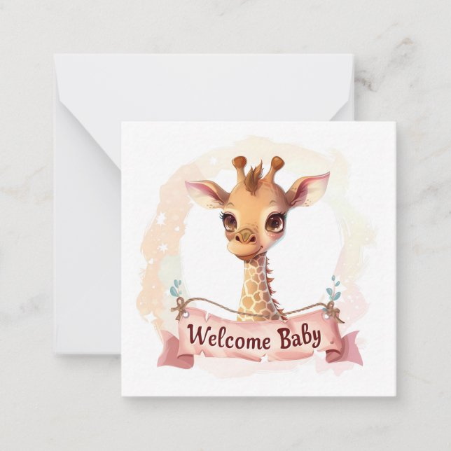 Cartão De Notas Novo Cartão-Bebê Bem-vindo (Frente)