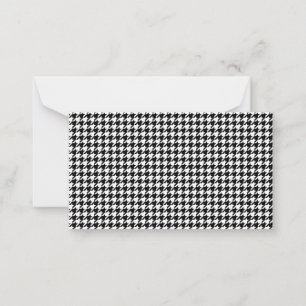 Cartão De Notas Números de Abstrato do Tecido Sonoro Branco Preto