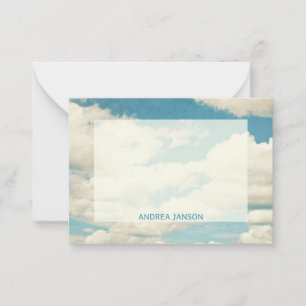 Cartão De Notas Nuvem Vintage