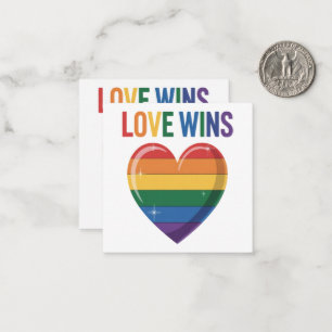 Cartão De Notas O Amor Vence LGBT Orgulho Gay Igualdade