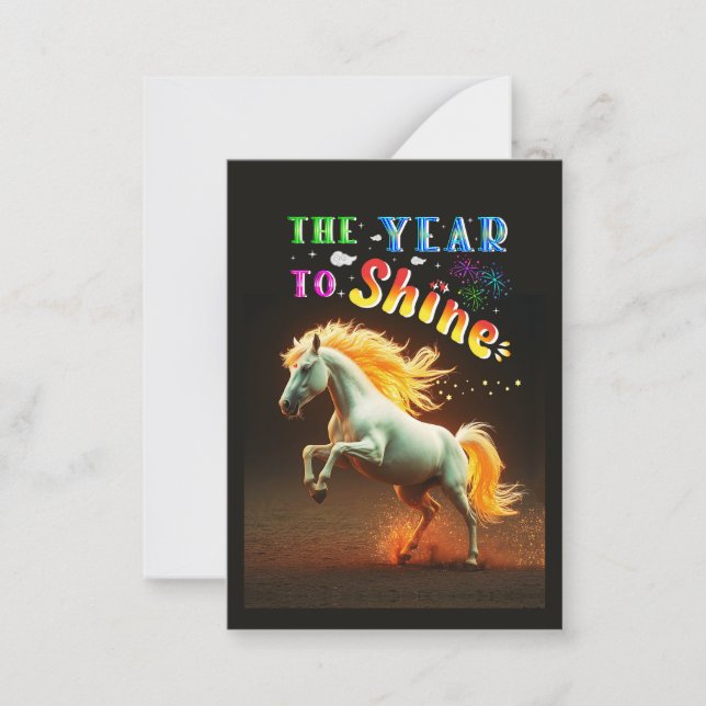 Cartão De Notas O Ano Para Brilhar (Frente)