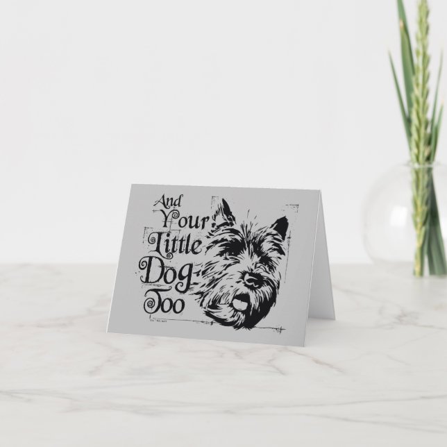 Cartão De Notas O Assistente De Oz™ | E Seu Cachorro Também (Frente)