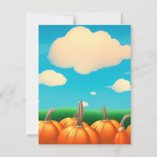 Cartão De Notas O Campo de Abóbora (Frente)