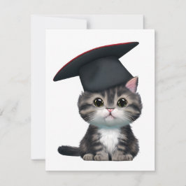 Cartão De Notas O Dia de Graduação de Gatos Cutos é um marco signi