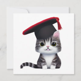 Cartão De Notas O Dia de Graduação de Gatos Cutos é um marco signi