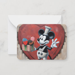 Cartão De Notas O Dia dos Namorados do Ratinho