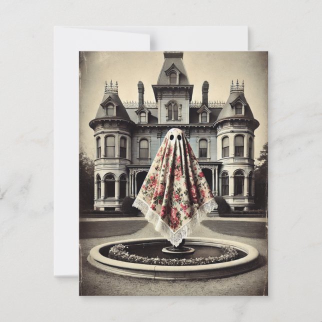 Cartão De Notas O Fantasma de Roseveil Manor – Gótico Vitoriano (Frente)