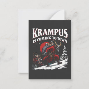 Cartão De Notas O Krampus está chegando à cidade Krampus Natal 