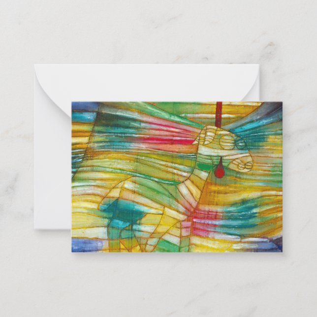 Cartão De Notas O Lamb, 1920, por Paul Klee (Frente)