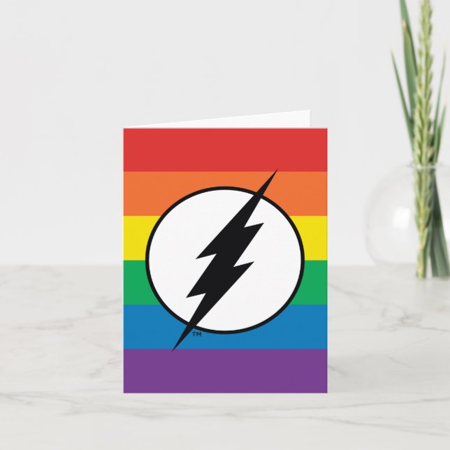 Cartão De Notas O logotipo Flash Rainbow (Frente)