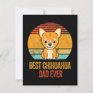 Cartão De Notas O Melhor Pai Chihuahua De Vintage Sofrendo Distúrb