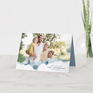 Cartão De Notas O mínimo moderno é o feriado de fotos de Natal tra