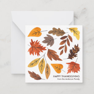Cartão De Notas O outono de Ação de Graças deixa eventos