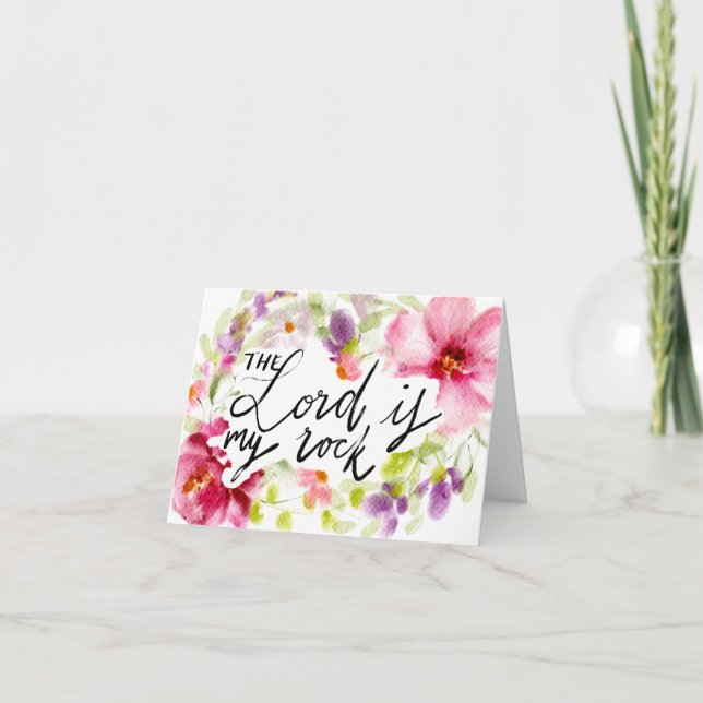 Cartão De Notas O Senhor é o meu Rock | Escritura (Frente)