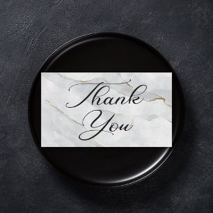 Cartão De Notas obrigado caligrafia moderna mármore casamento