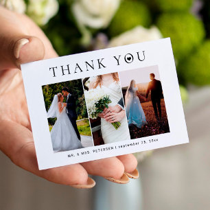 Cartão De Notas Obrigado casamento moderno minimalista orçamento 3