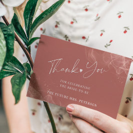 Cartão De Notas Obrigado chá de panela de  do terracotta