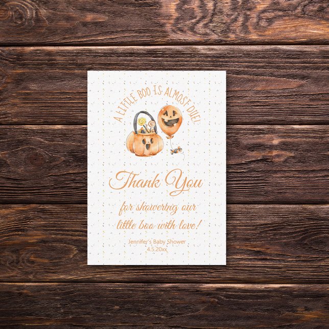 Cartão De Notas obrigado de chá de fraldas sanduíche, laranja (Criador carregado)