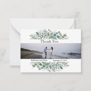 Cartão De Notas Obrigado Foto De Orçamento De Folhas De Casamento