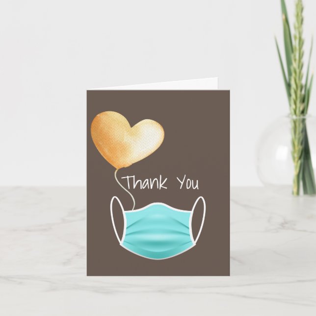 Cartão De Notas Obrigado II Edição de Coronavírus (Frente)