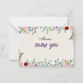 Cartão De Notas obrigado imprimível elegante