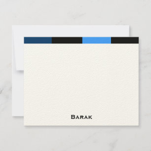 Cartão De Notas Obrigado personalizado Barak que você sentiu papel