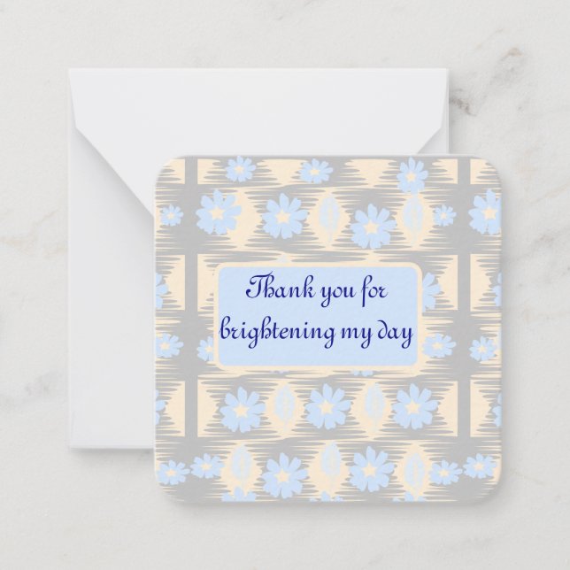 Cartão De Notas Obrigado por Brighight my Day (Frente)