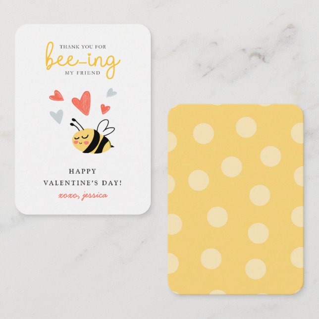 Cartão De Notas Obrigado Por Ser Meu Amigo Classroom Valentine (Frente/Verso)