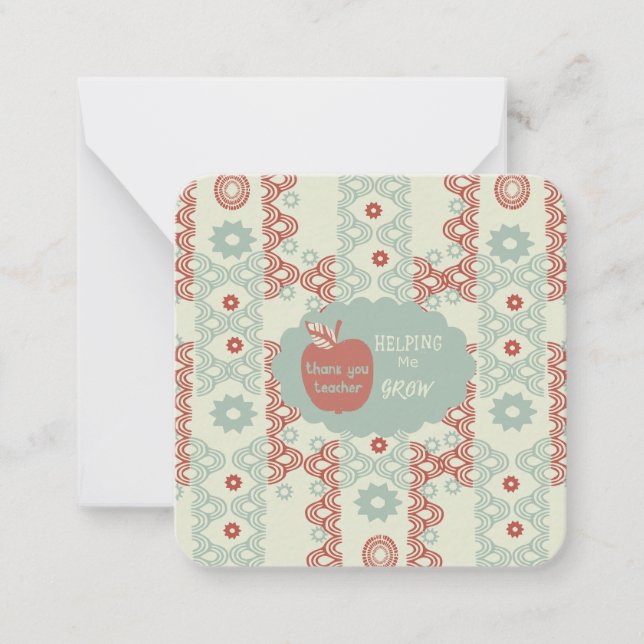 Cartão De Notas Obrigado Professora: (Frente)