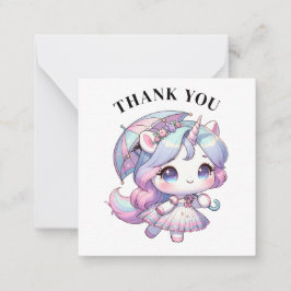 Cartão De Notas Obrigado Unicorn Card