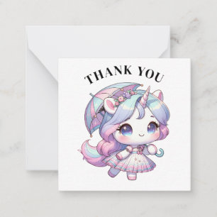 Cartão De Notas Obrigado Unicorn Card