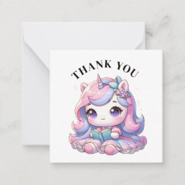 Cartão De Notas Obrigado Unicorn Card