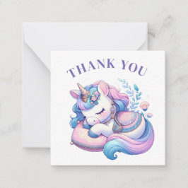 Cartão De Notas Obrigado Unicorn Card