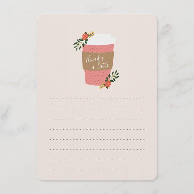 Cartão De Notas Obrigados a Papel de Carta Lateral (Frente)