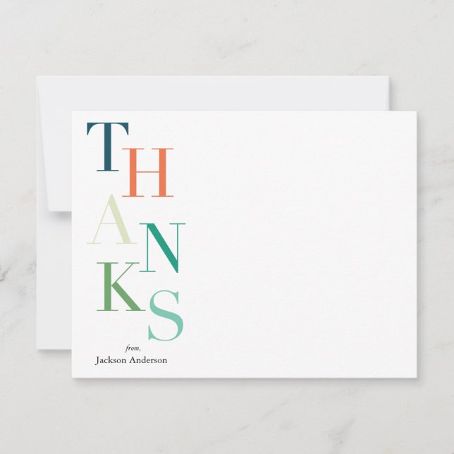 Cartão De Notas Obrigados empilhados Personalizados (Frente)