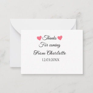 Cartão De Notas obrigados para a mensagem de texto do nome de adiç