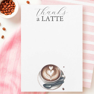 Cartão De Notas Obrigados Um Adaptador De Lover De Café Latino