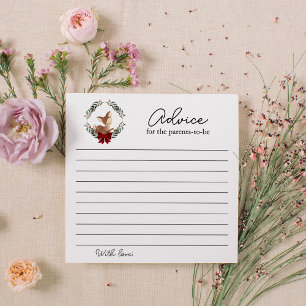 Cartão De Notas Oh Deer Winter Greenery Advice Para Os Pais