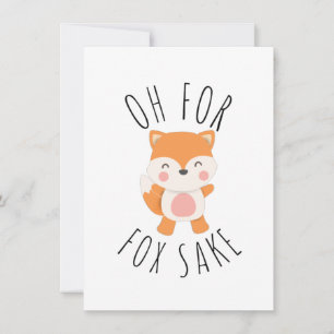 Cartão De Notas Oh para Fox Sake
