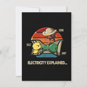 Cartão De Notas Ohm Volt Amp Explicado Eletricidade Eletricista