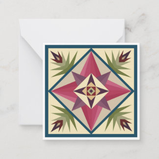 Cartão De Notas Olho-Barn Quilt Flat Notecard