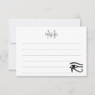 Cartão De Notas Olho de Hórus Símbolo Egípcio Personalizado com Mo