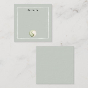 Cartão De Notas Olive Verde Yin Yang Meditação Personalizada