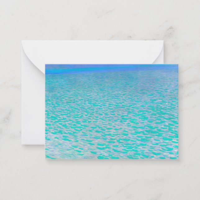 Cartão De Notas On Lake Attersee by Gustav Klimt (Frente)