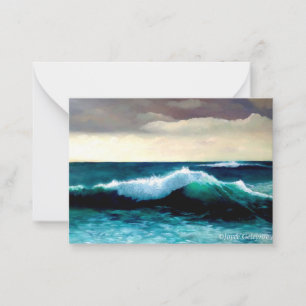 Cartão De Notas Onda De Cruzamento, Pintura De Capa, Onda De Depur
